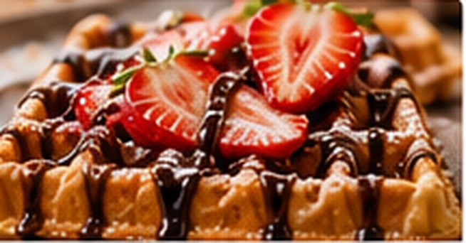 Gaufre aux fraises