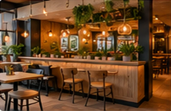 Ambiance du café — illustration de Wavre